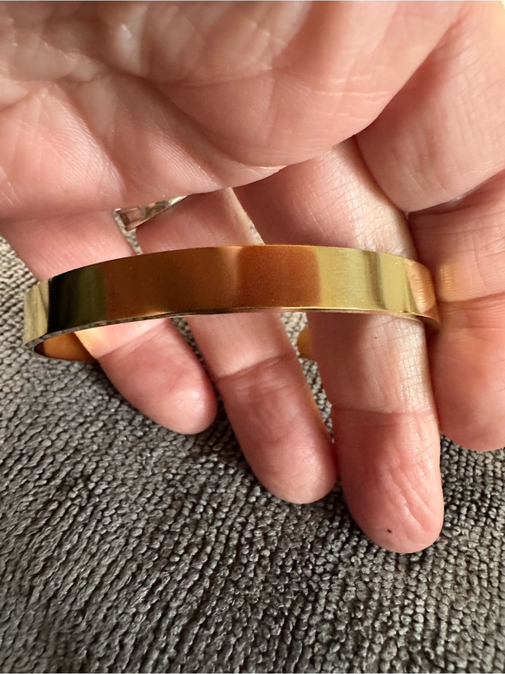 Polished Gold-Tone Men's Cuff Bracelet